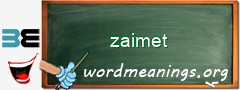 WordMeaning blackboard for zaimet